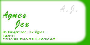 agnes jex business card