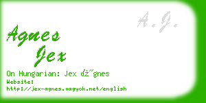 agnes jex business card